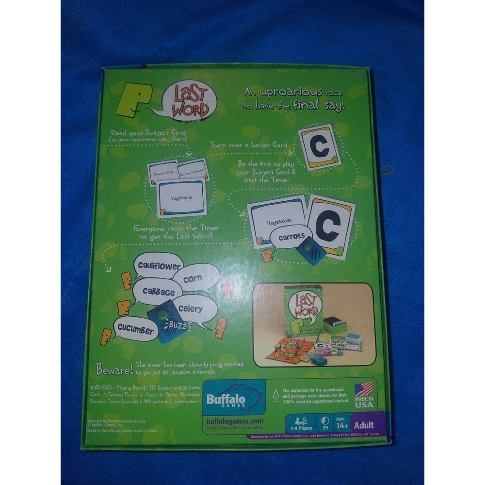 Last Word Board Game by Buffalo Games 2008 With All Pieces Included